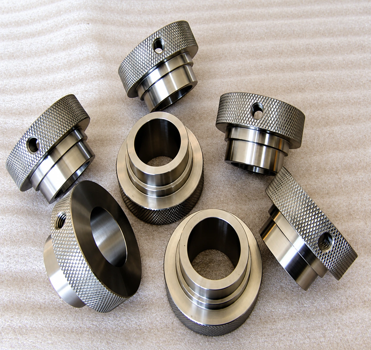 Assorted custom machined hardware components